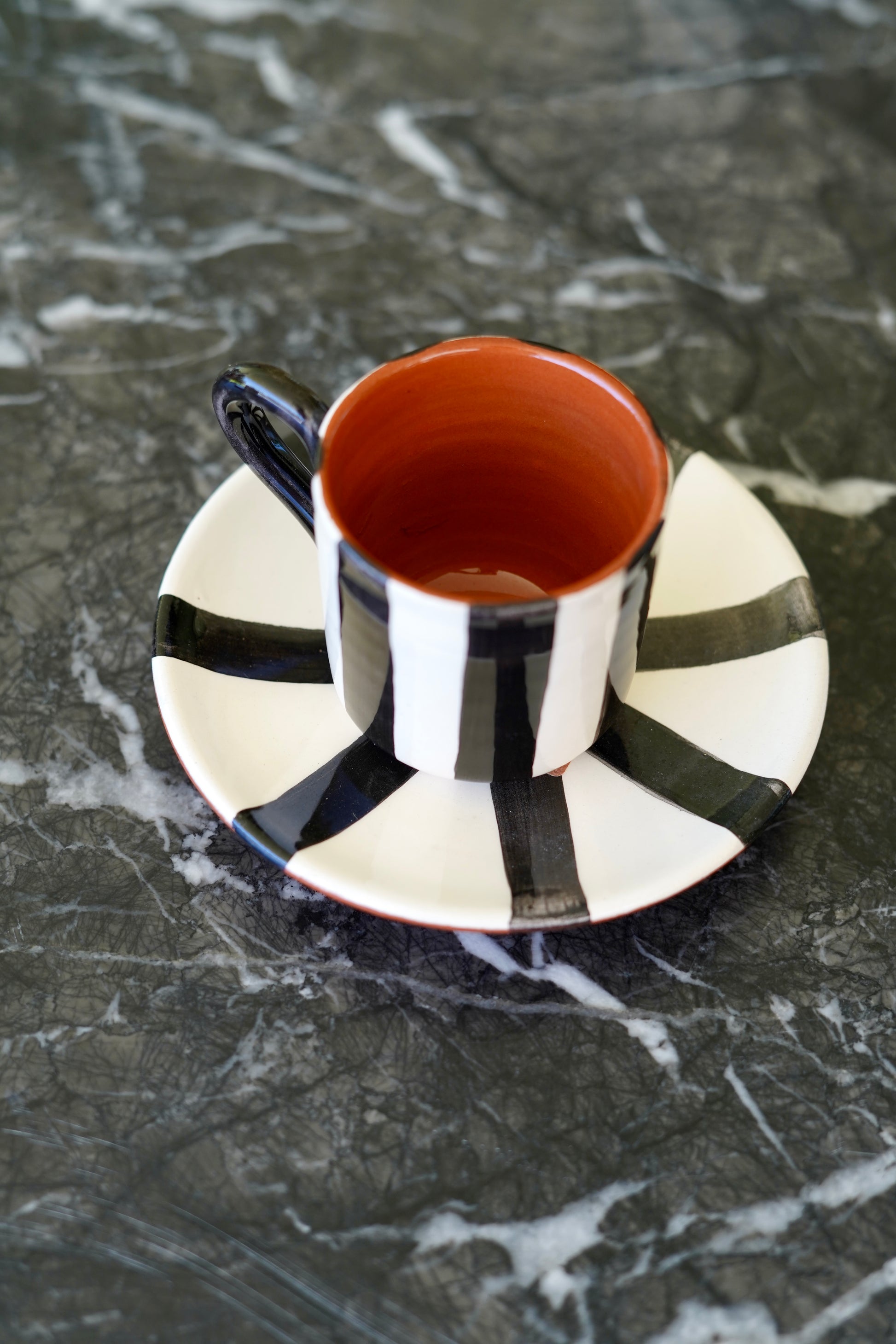 ~ Handmade ceramic espresso cup and saucer