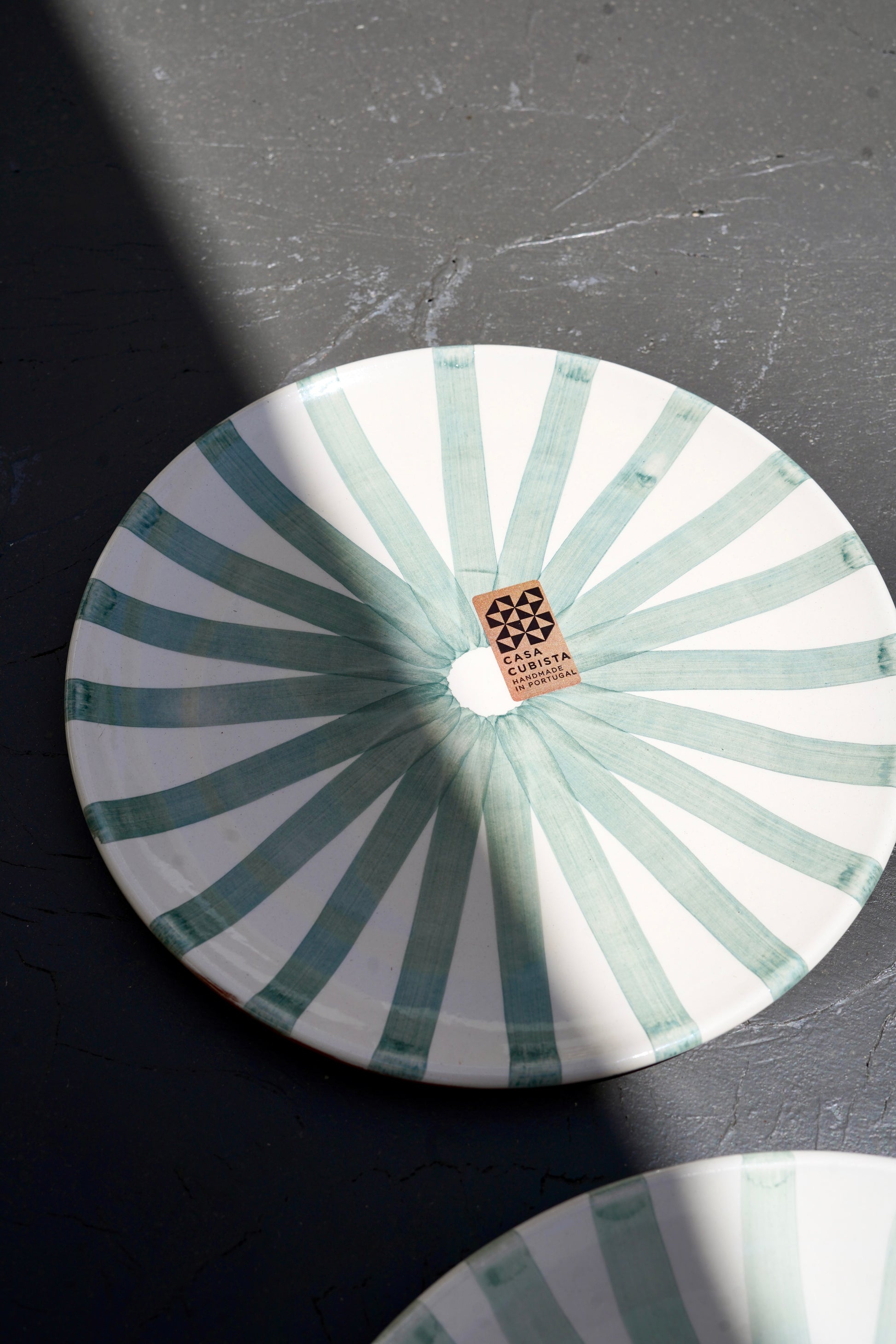 ~ Handmade ceramic plate in “sage”