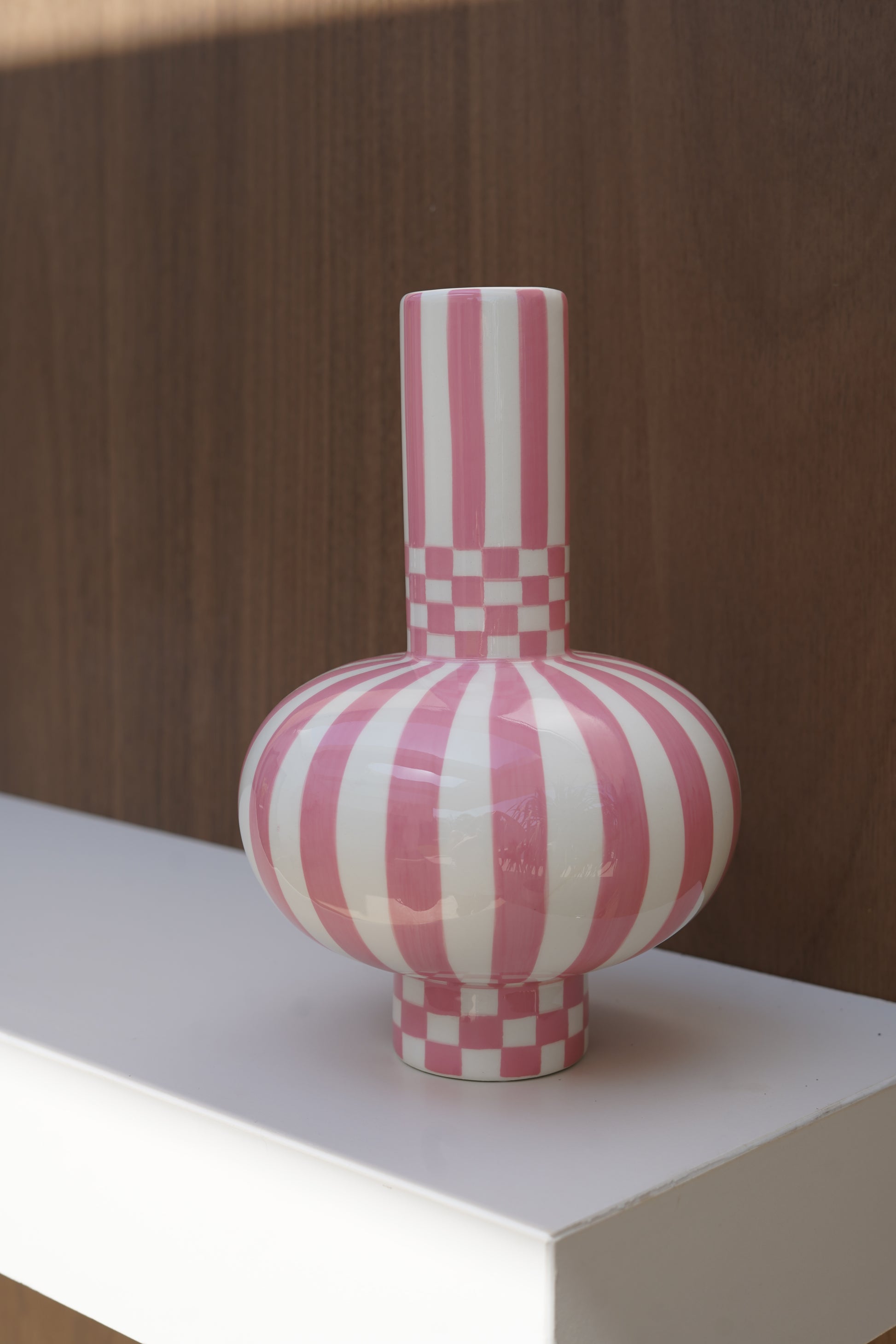 ~ Pink & white vase “Gabriel”