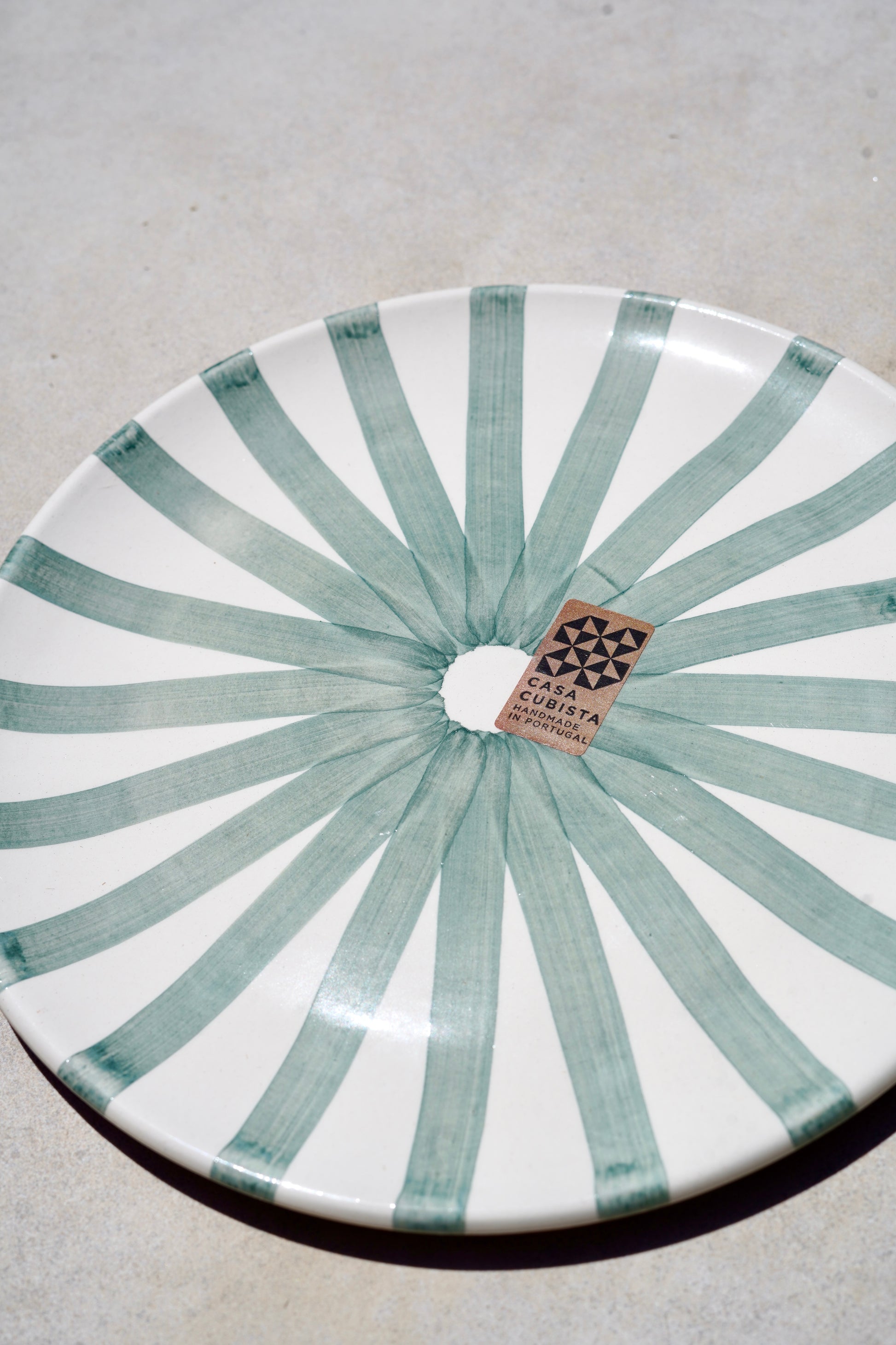 ~ Handmade ceramic plate in “sage”