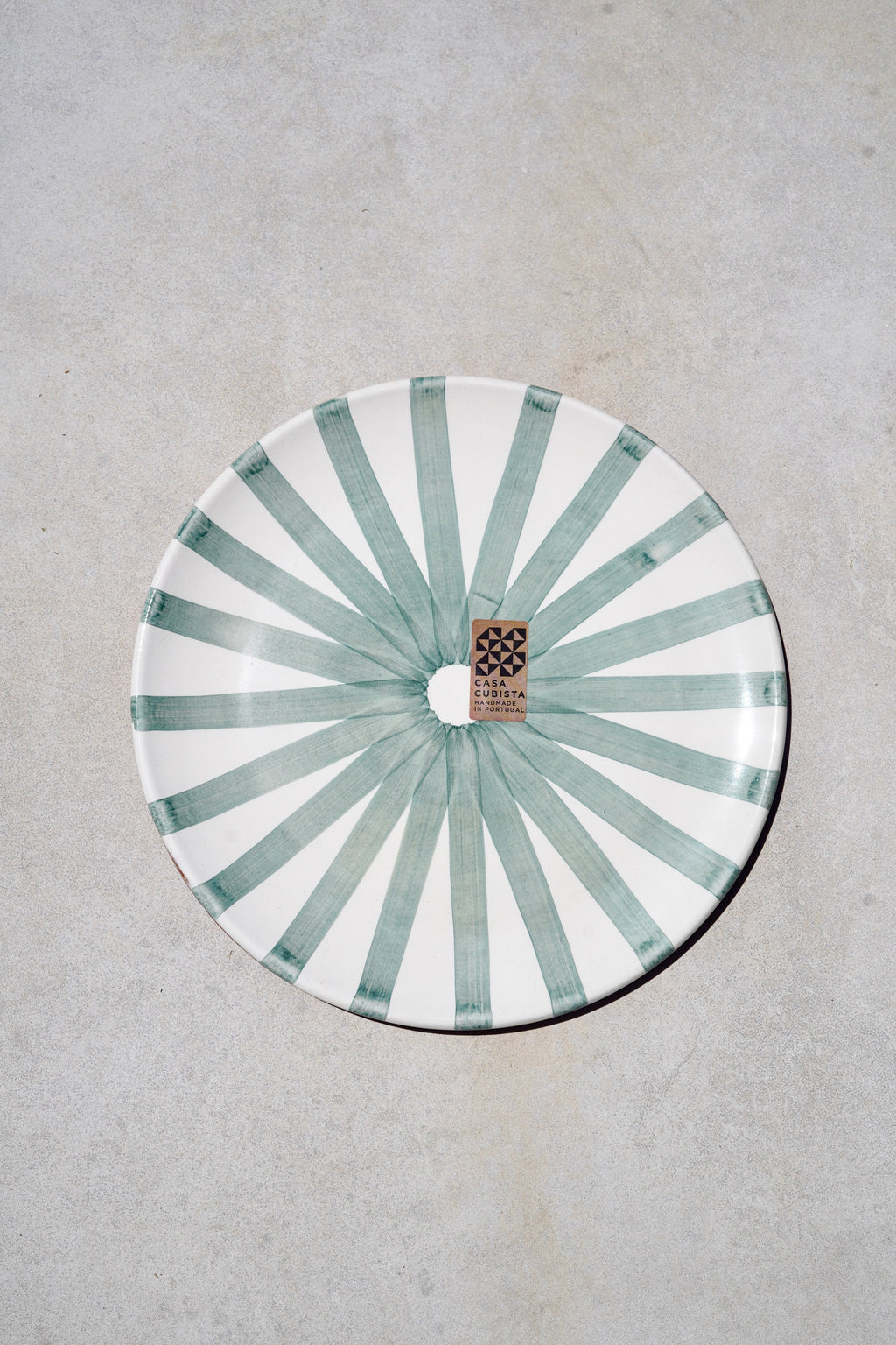 ~ Handmade ceramic plate in “sage”