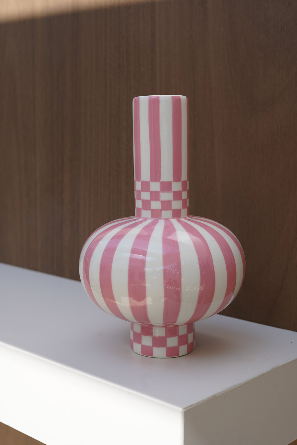 ~ Pink & white vase “Gabriel”