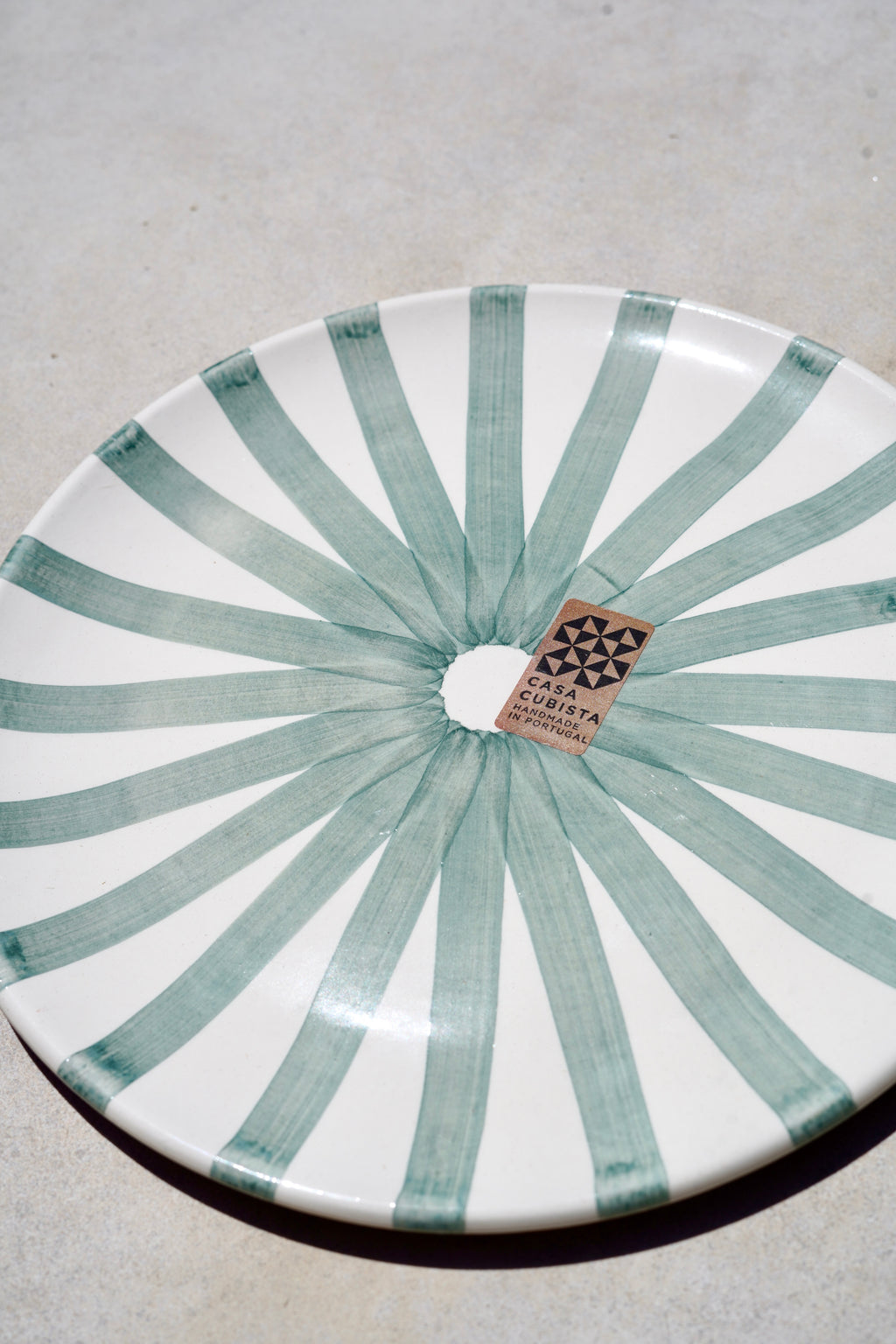 ~ Handmade ceramic plate in “sage”